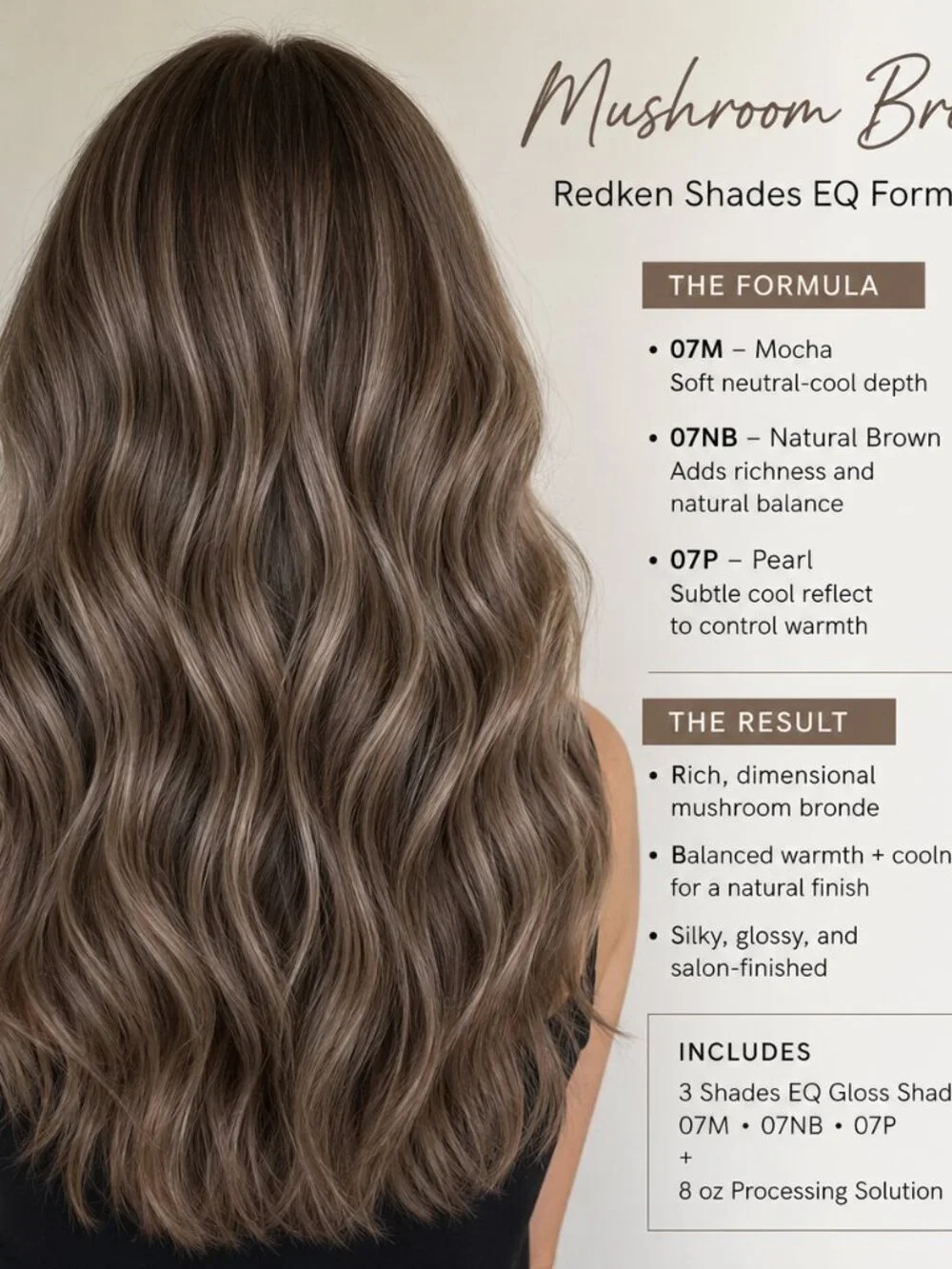 Redken Shades EQ Mushroom Bronde Kit | 07M + 07NB + 07P + Processing Solution